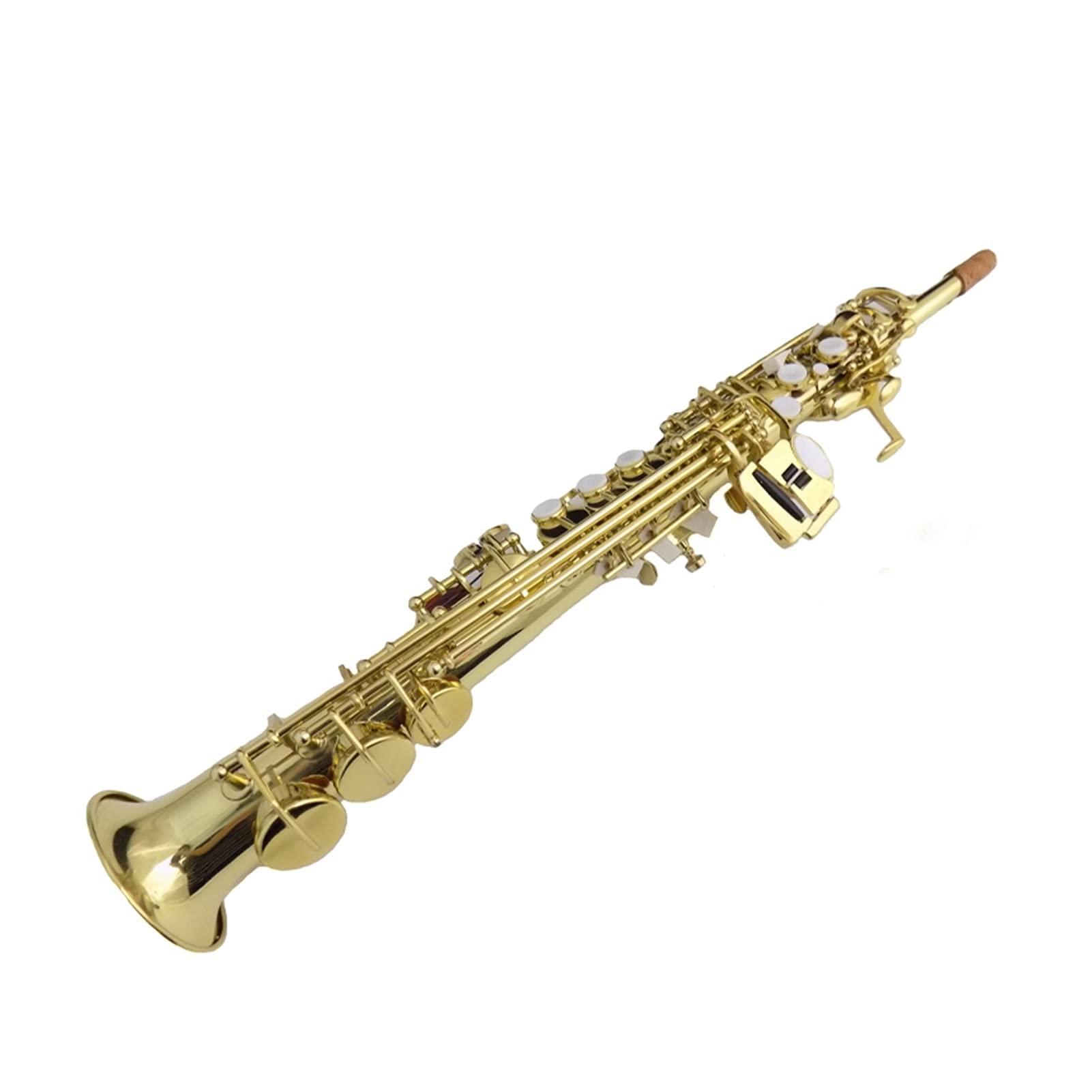 A relevant stock photo of sopranino saxophone in a typical setting.