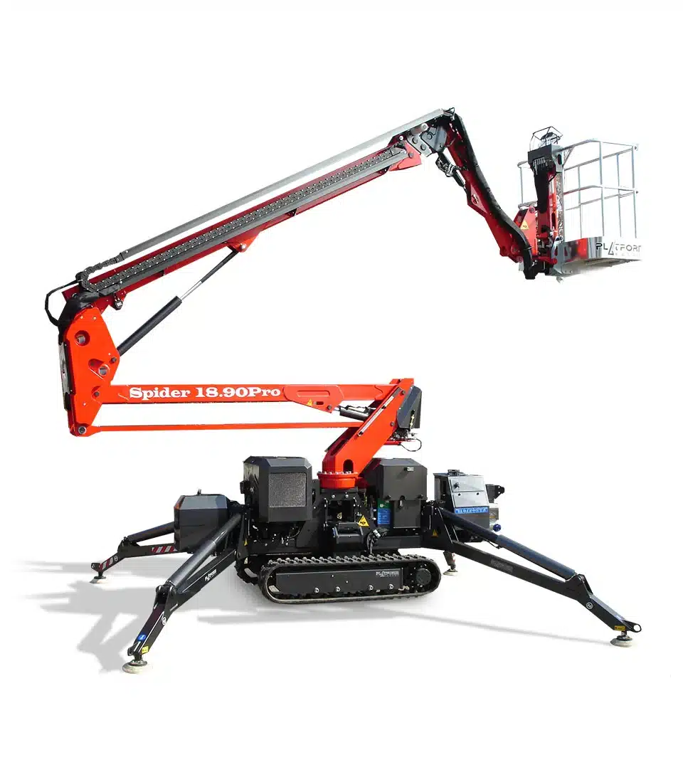 A relevant stock photo of spider lift in a typical setting.