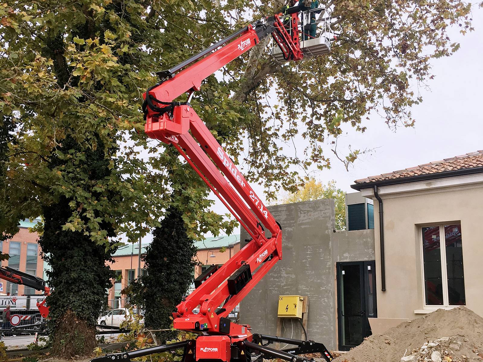 A relevant stock photo of spider lift in a typical setting.