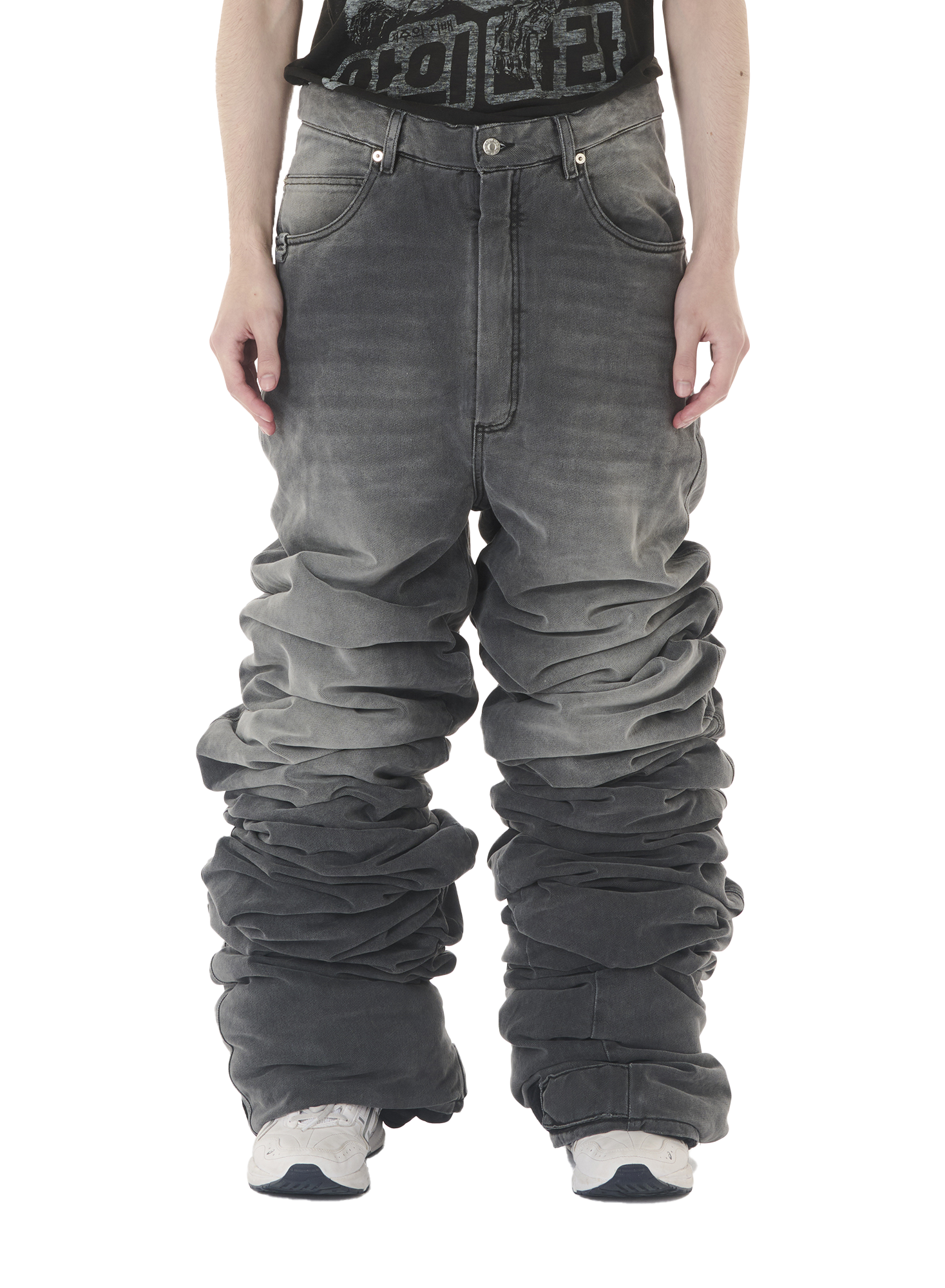 A relevant stock photo of stack jeans in a typical setting.