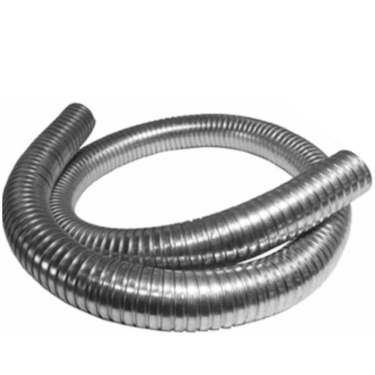 A relevant stock photo of stainless exhaust flex tube in a typical setting.