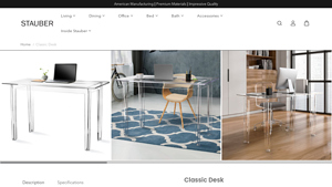 STAUBER - Clear Acrylic Writing Desk