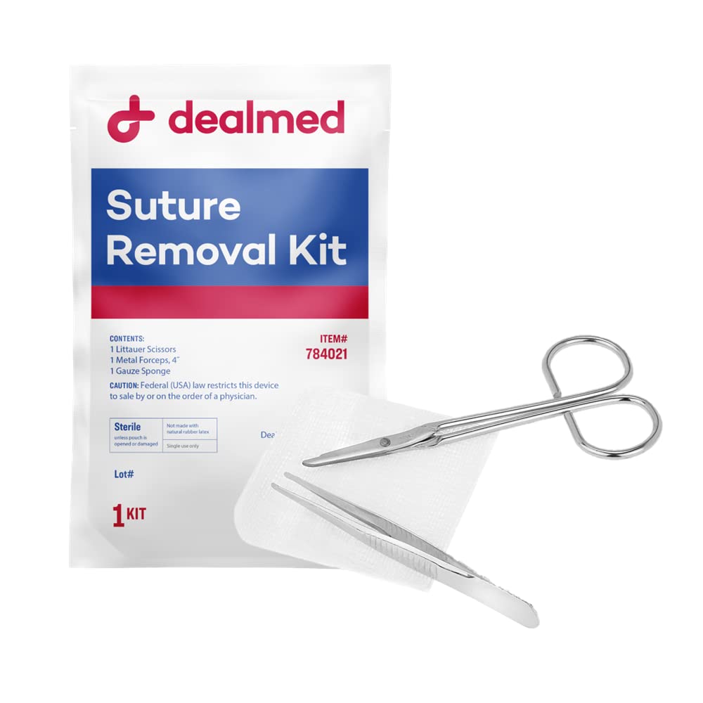 A relevant stock photo of suture removal kit in a typical setting.