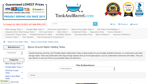 Tank and Barrel - Above Ground Septic Holding Tanks