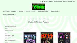 The Blacklight Zone - Flocked Posters