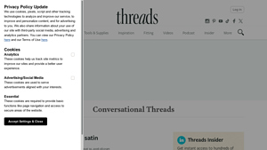 Threads Magazine - Zipper Techniques