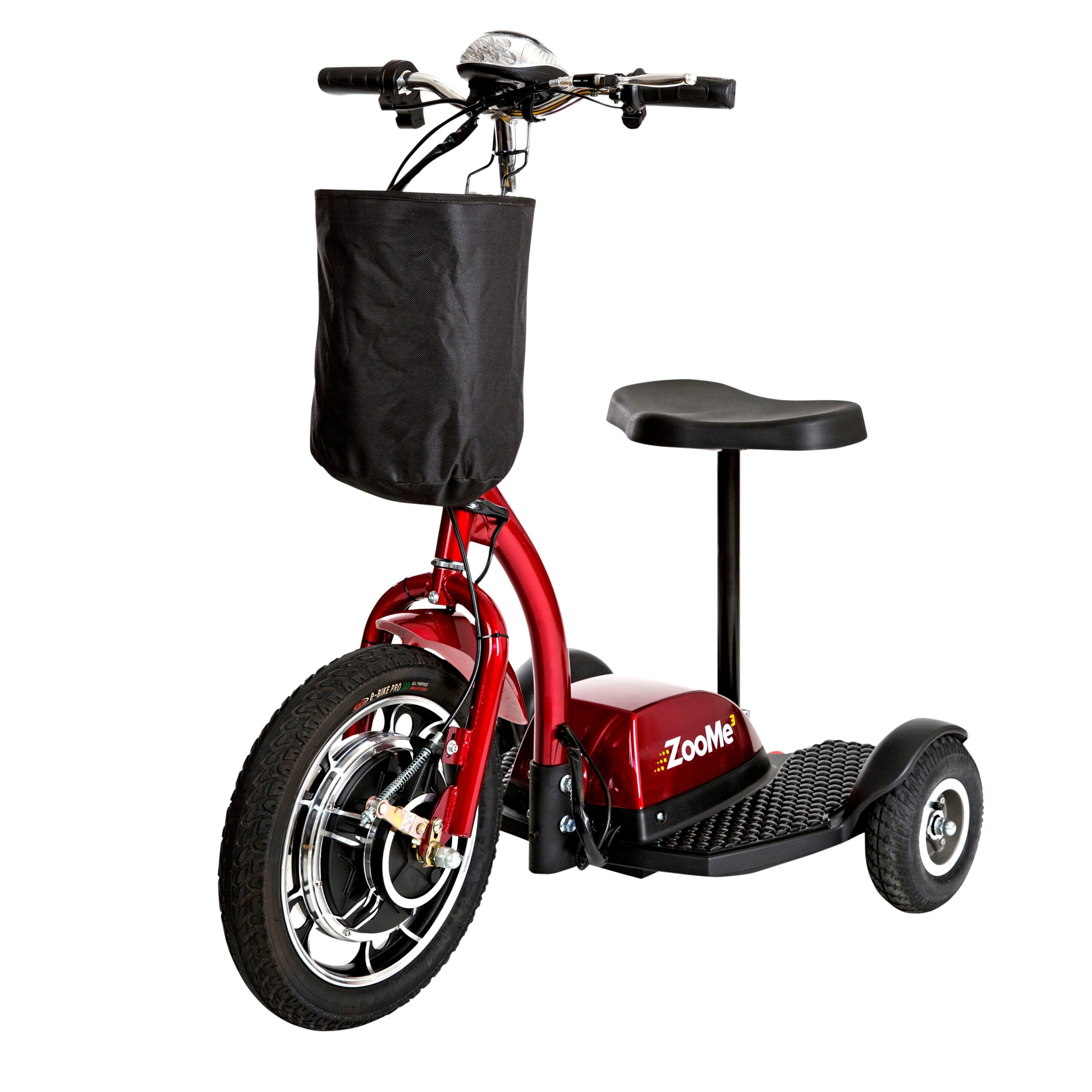 A relevant stock photo of three wheel scooter in a typical setting.