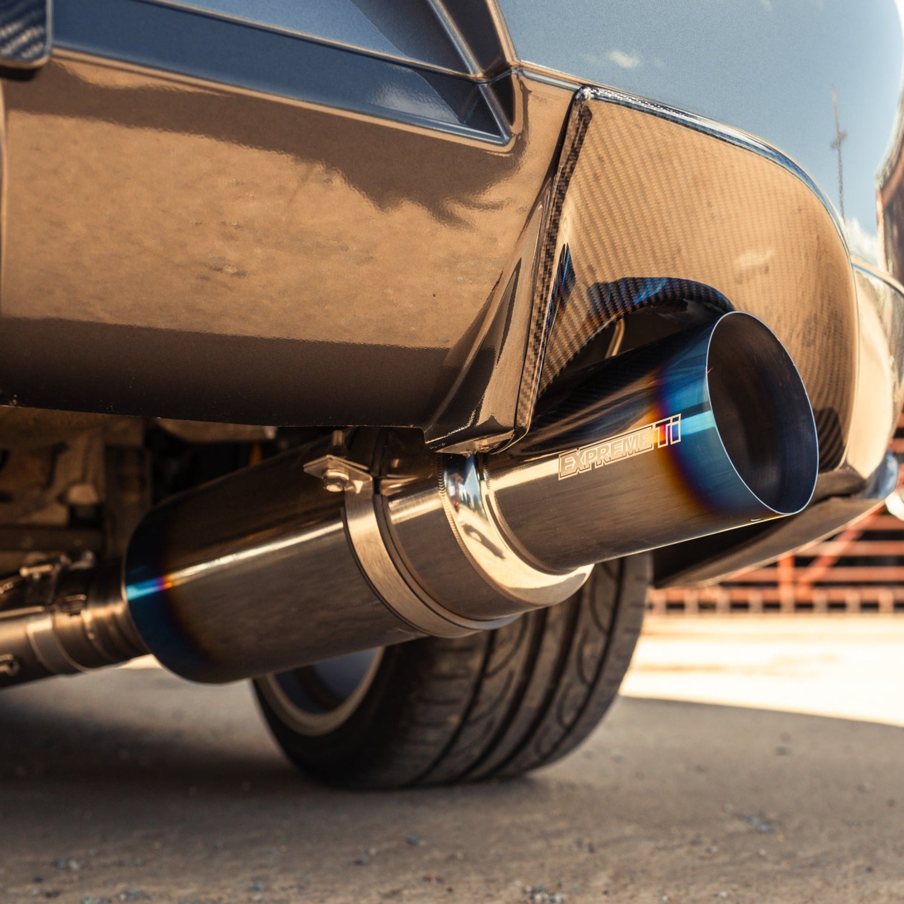 A relevant stock photo of tomei exhaust in a typical setting.