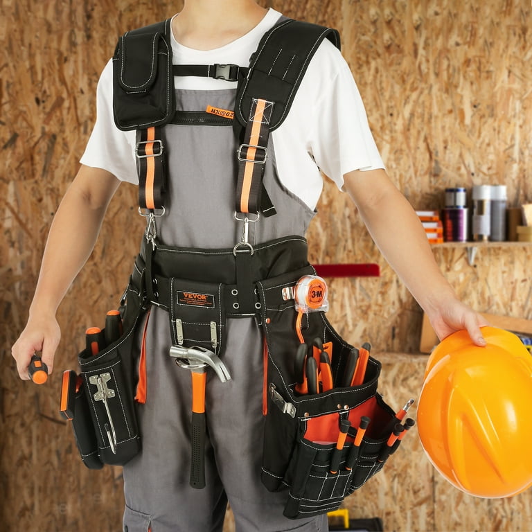 A relevant stock photo of tool belt in a typical setting.