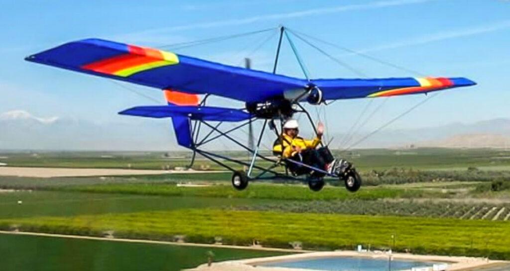 A relevant stock photo of ultralight aircraft for sale in a typical setting.