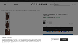 Cernucci - Rhinestone Diamond Zip Hoodie