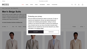 Moss Bros - Beige Suits Collection