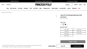 Princess Polly - Azura Off The Shoulder Maxi Dress