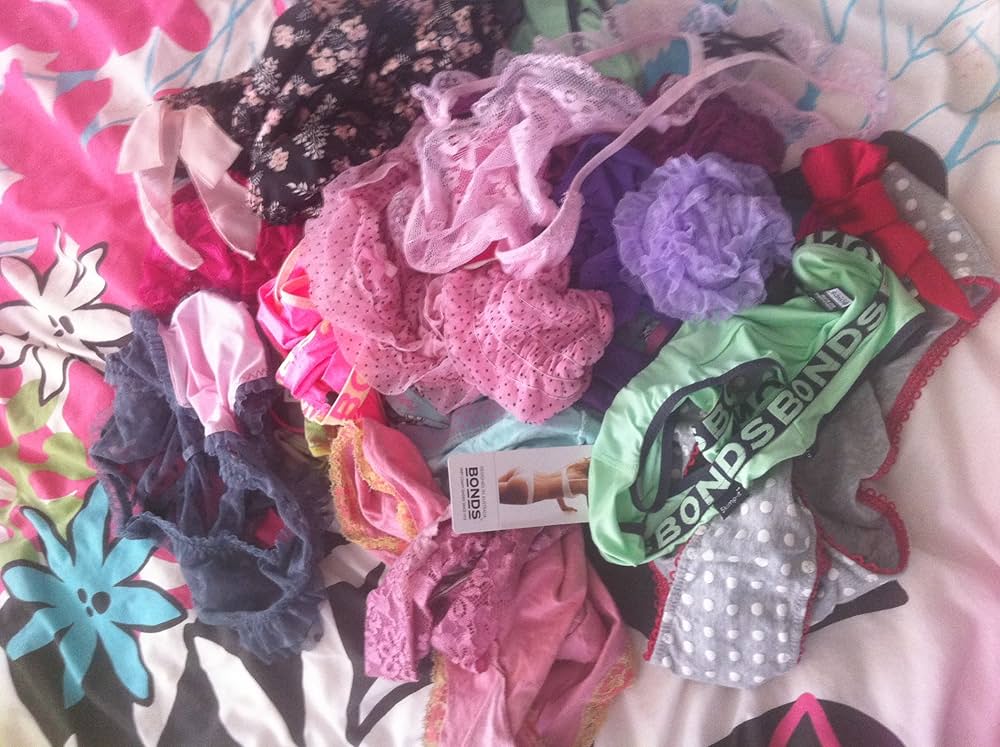 A relevant stock photo of used panties for sale in a typical setting.