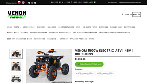 Venom Motorsports - Venom 1500W Brushless 48V ATV E-Grizzly
