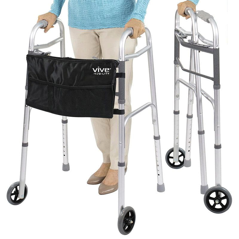 A relevant stock photo of walker for old people in a typical setting.