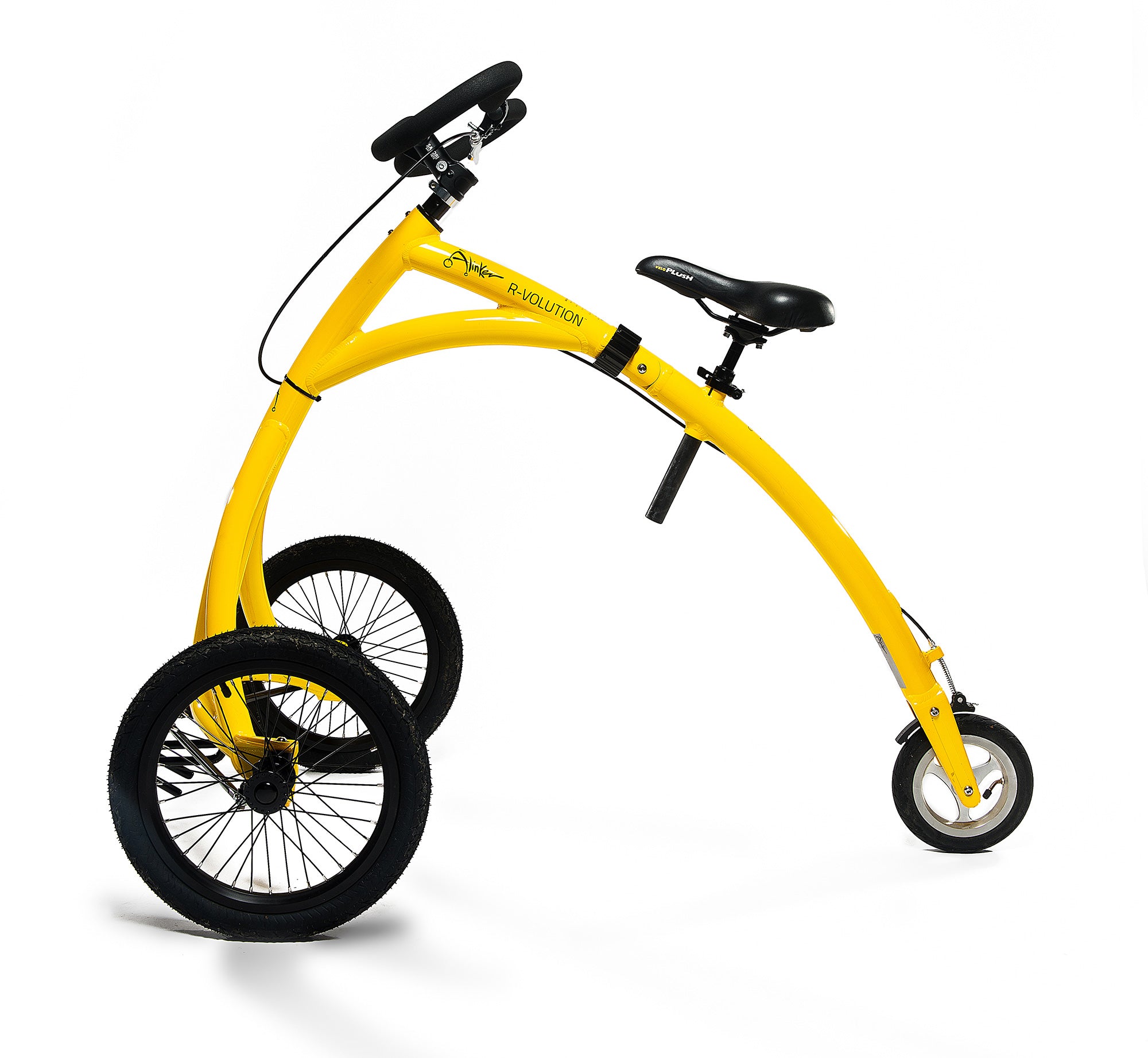 A relevant stock photo of walking bike in a typical setting.