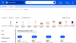 Walmart - Long Stem Modern Wine Glasses