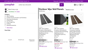 Wayfair - Outdoor WPC Wall Panels