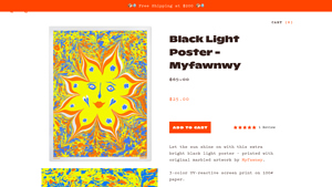 Myfawnwy - Black Light Poster
