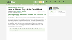 WikiHow - Day of the Dead Mask Making