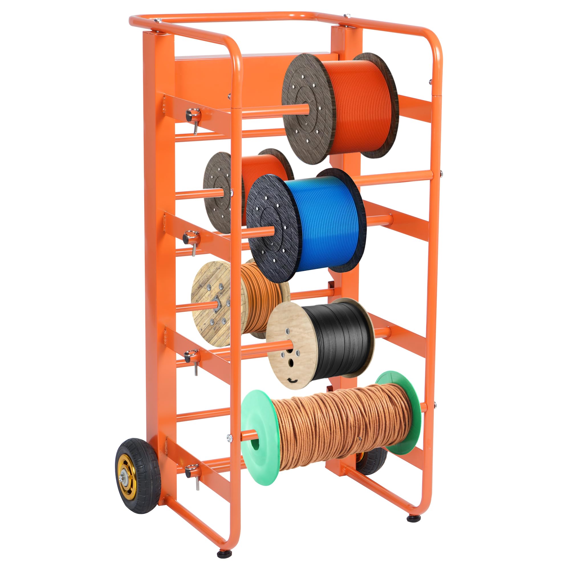 A relevant stock photo of wire spool in a typical setting.