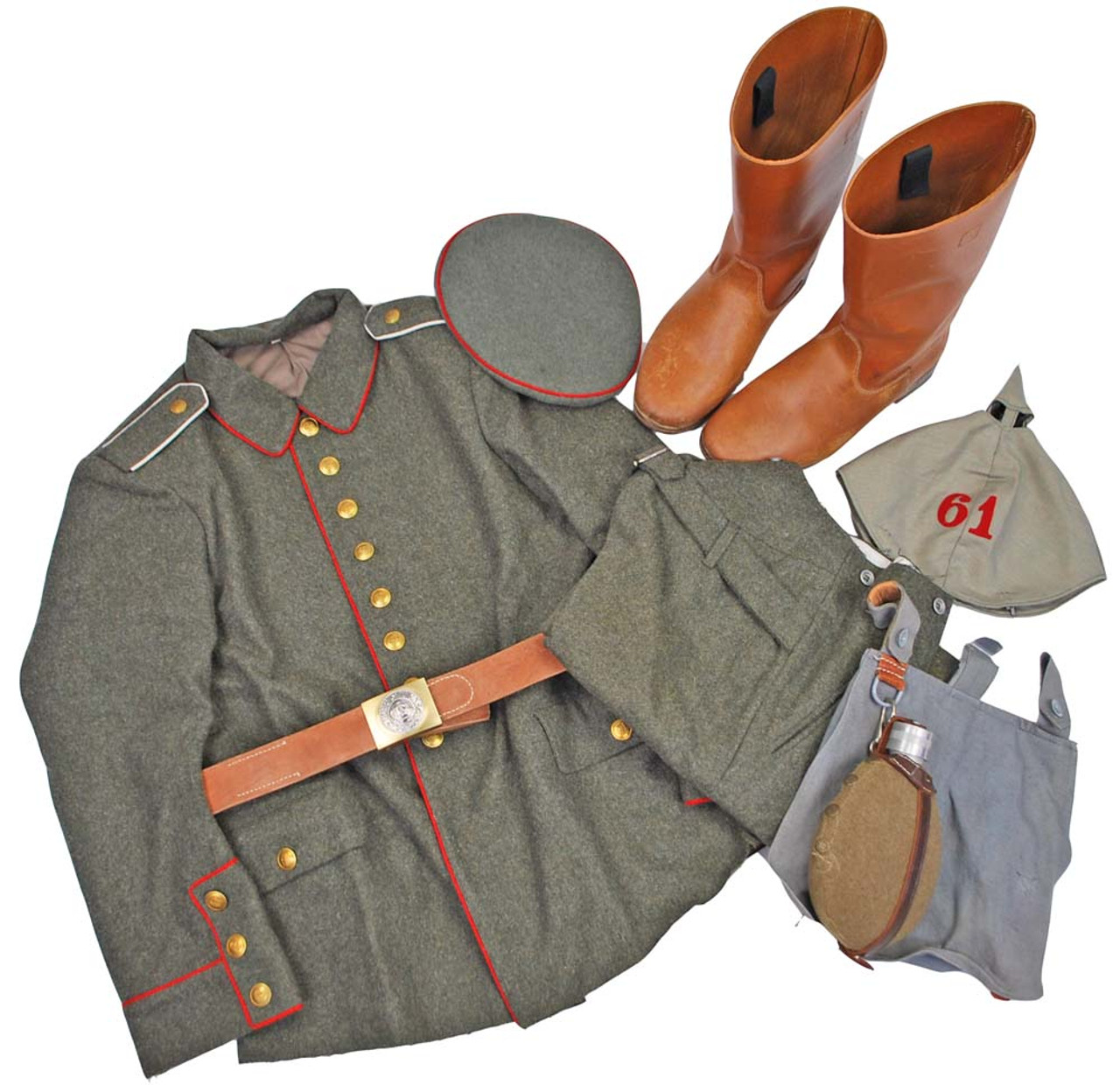 A relevant stock photo of ww1 german uniform in a typical setting.