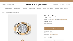 Yates Jewelers - Ladies 14K Gold Diamond Cluster Ring