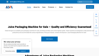 Juice Packaging Machine for Sale - Quality and Innovation