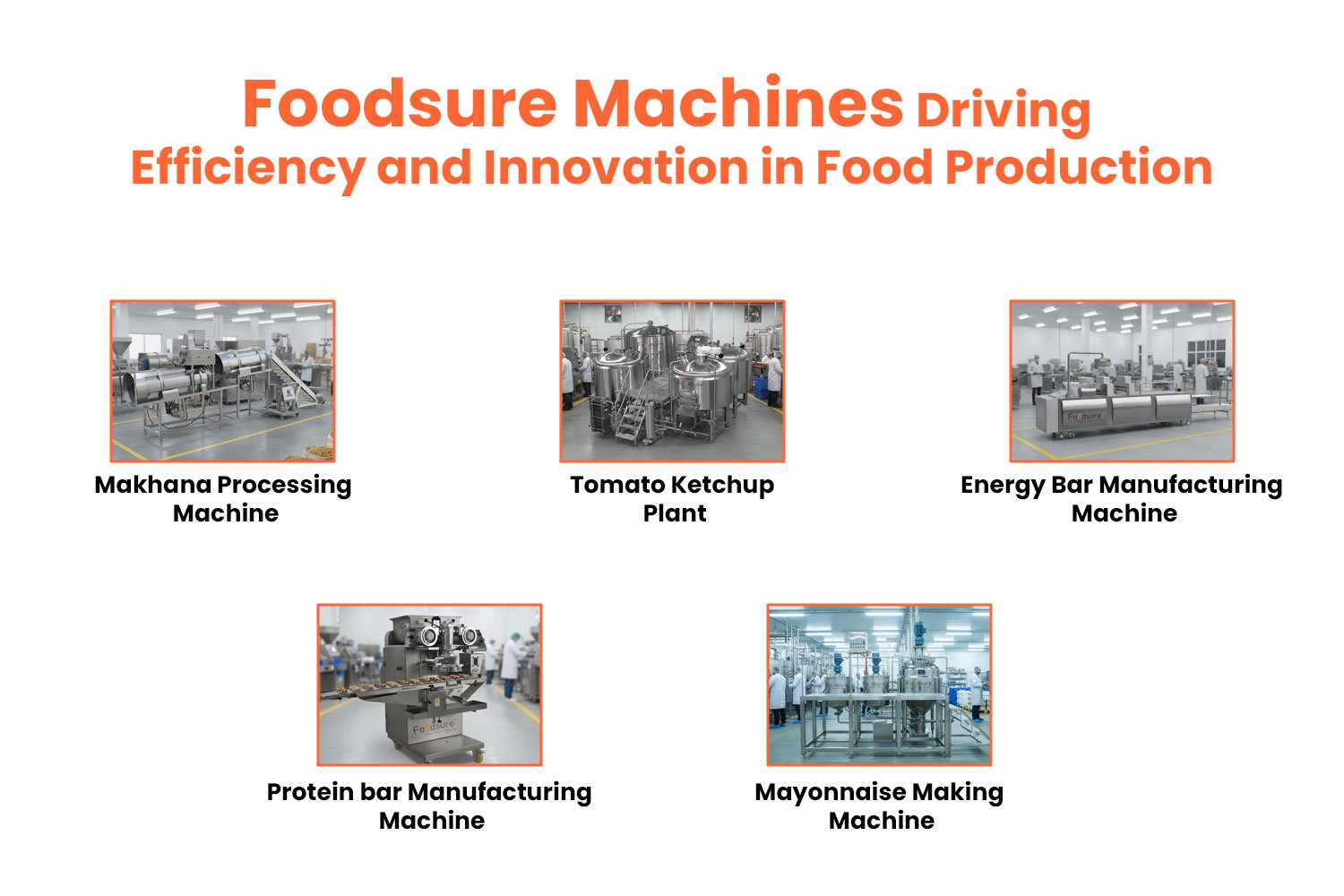Illustrative example of food machinery manufacturers from Google Search