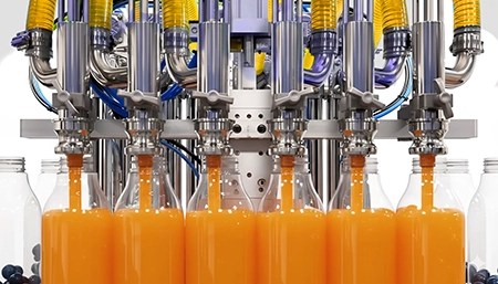 Illustrative example of fruit juice filling machine from Google Search