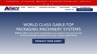 NIMCO Corporation: Gable Top Packaging Machinery Manufacturer