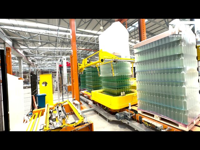 Illustrative example of pallet shrink wrap machine from Google Search
