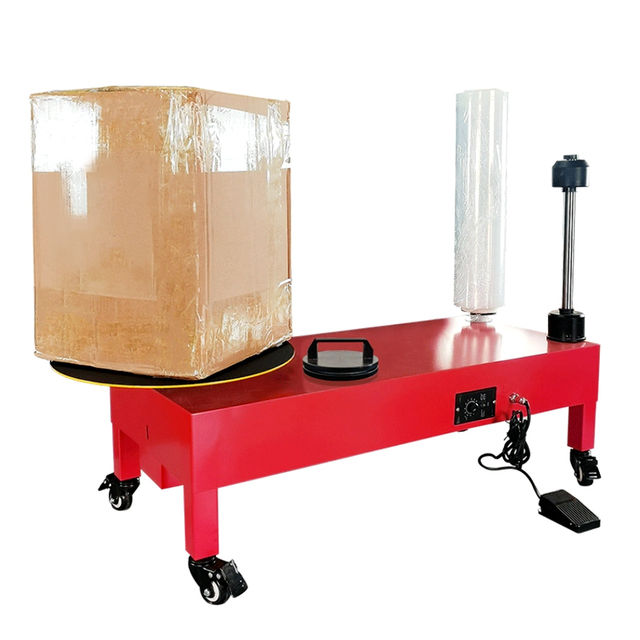 Illustrative example of pallet shrink wrap machine from Google Search