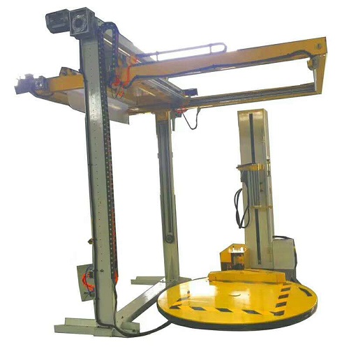 Illustrative example of pallet shrink wrap machine from Google Search