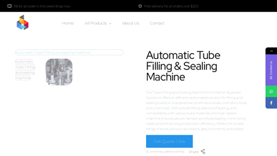 Automatic Tube Filling & Sealing Machine - Patron Business Solutions