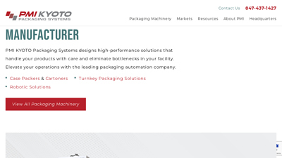 PMI KYOTO | Packaging Machine Manufacturer