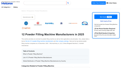 12 Powder Filling Machine Manufacturers in 2025 - Metoree